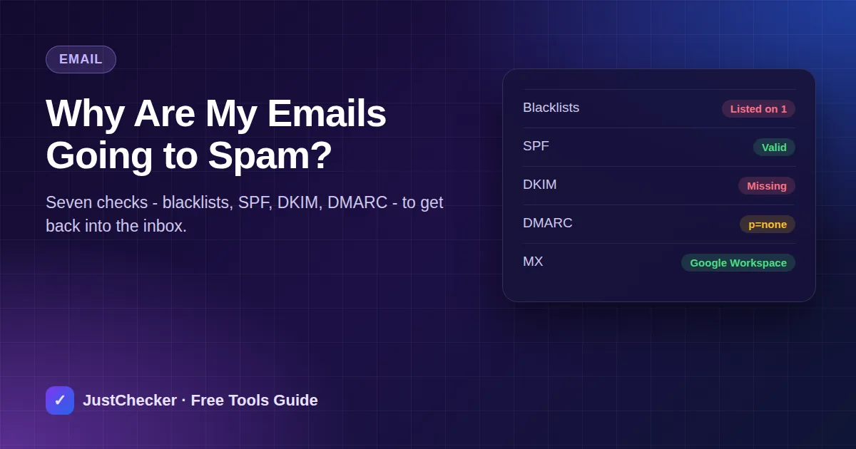Why Are My Emails Going to Spam? 7 Checks to Fix It